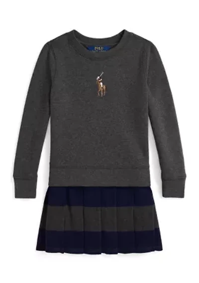 Girls 2-6x Big Pony Fleece Sweatshirt Dress