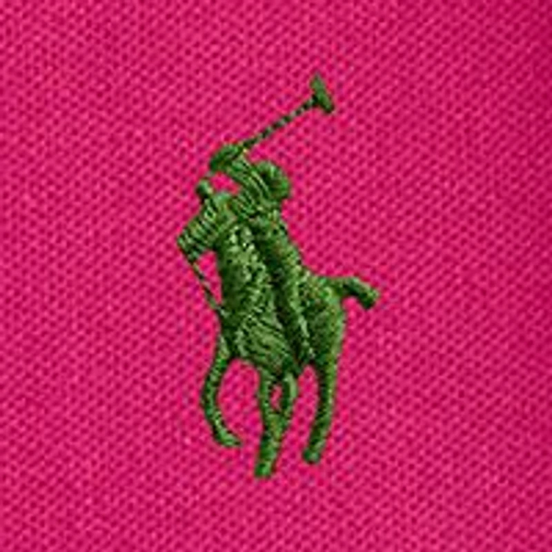 Girls 2-6x Pleated Stretch Mesh Polo Dress