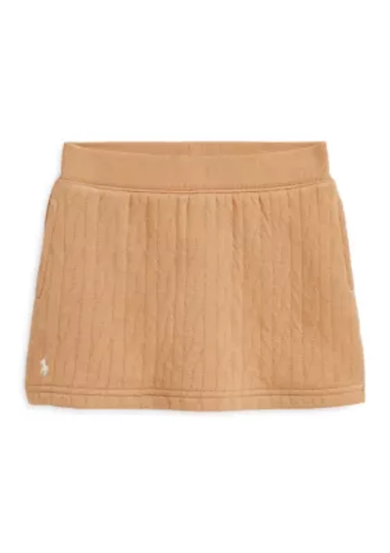 Girls 2-6x Quilted Cable-Motif Skirt