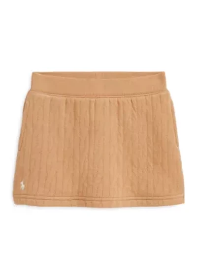 Girls 2-6x Quilted Cable-Motif Skirt