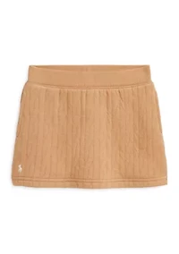 Girls 2-6x Quilted Cable-Motif Skirt