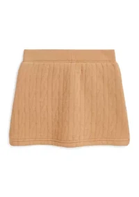 Girls 2-6x Quilted Cable-Motif Skirt