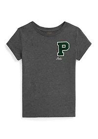 Girls 2-6x Cotton Jersey Letterman Tee