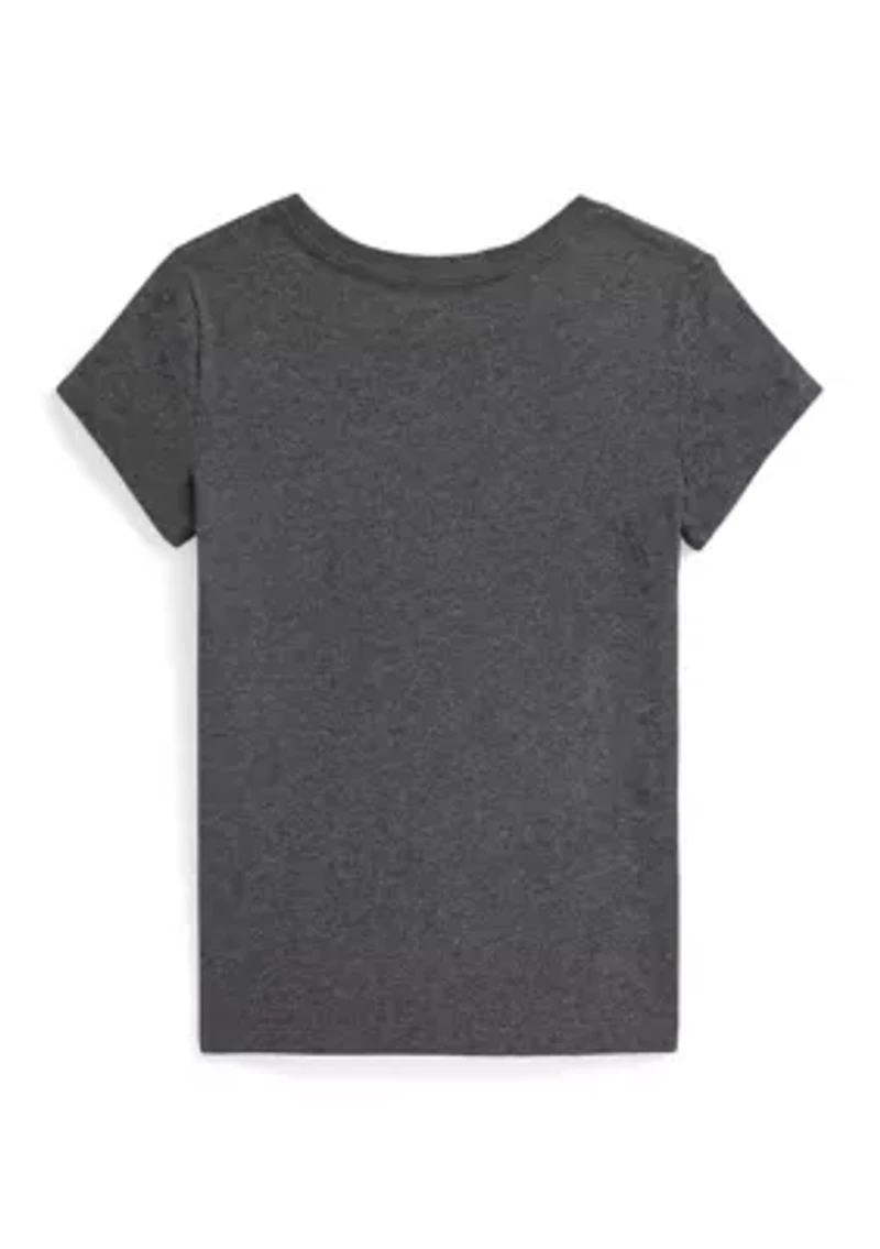 Girls 2-6x Cotton Jersey Letterman Tee