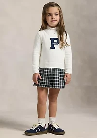 Girls 2-6x Letterman Fleece Sweatshirt Dress