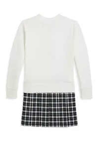 Girls 2-6x Letterman Fleece Sweatshirt Dress