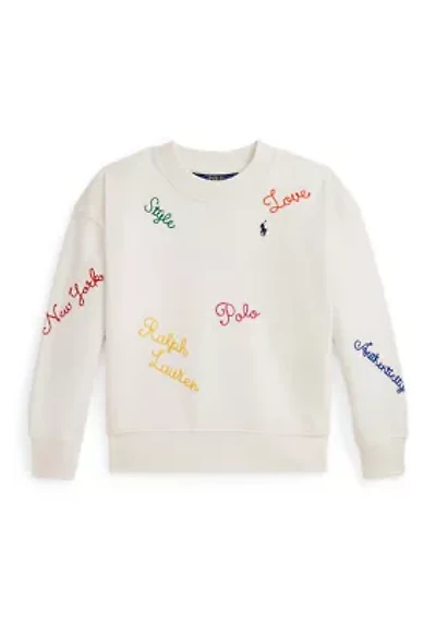 Girls 2-6x Embroidered Fleece Sweatshirt