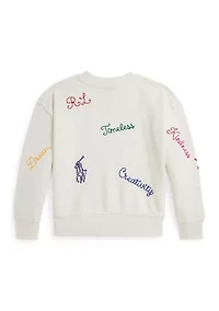 Girls 2-6x Embroidered Fleece Sweatshirt