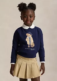 Girls 2-6x Polo Bear Fleece Boxy Sweatshirt