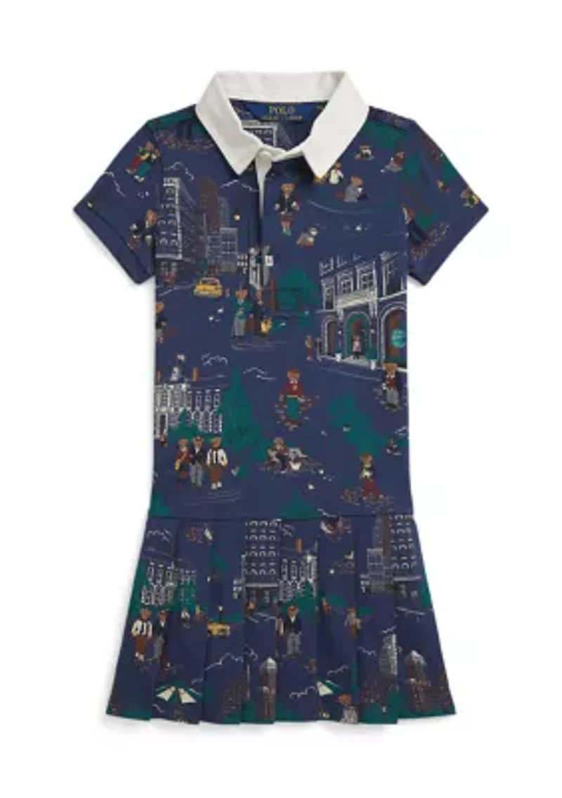 Girls 2-6x Polo Bear Cotton Jersey Rugby Dress