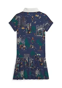 Girls 2-6x Polo Bear Cotton Jersey Rugby Dress