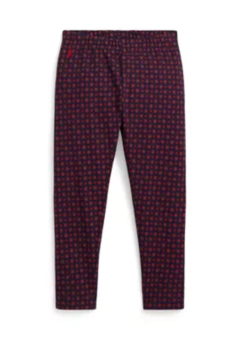 Girls 2-6x Floral Stretch Jersey Leggings