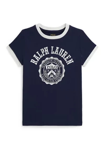 Girls 2-6x Logo Crest Cotton Jersey T-Shirt
