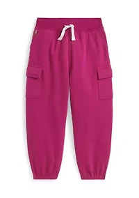 Girls 2-6x Fleece Cargo Jogger Pants
