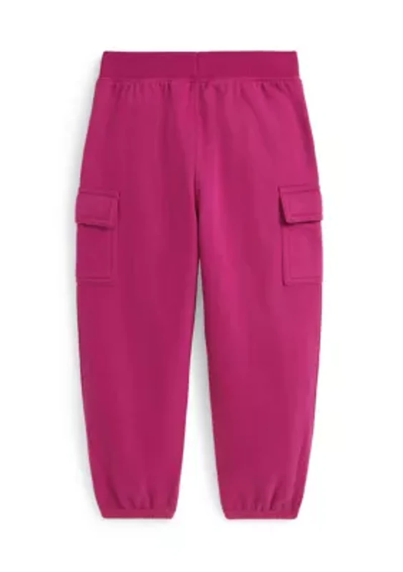 Girls 2-6x Fleece Cargo Jogger Pants