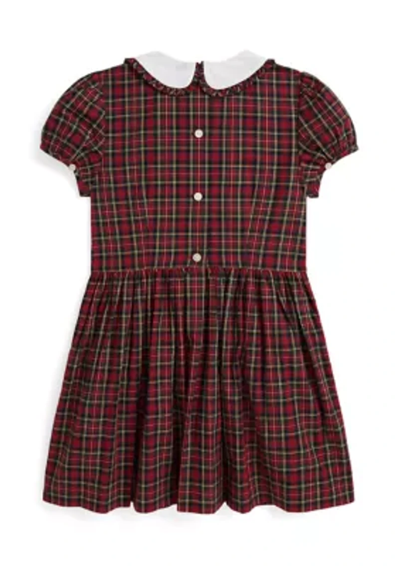 Girls 2-6x Plaid Ruffled Cotton Poplin Dress