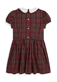Girls 2-6x Plaid Ruffled Cotton Poplin Dress