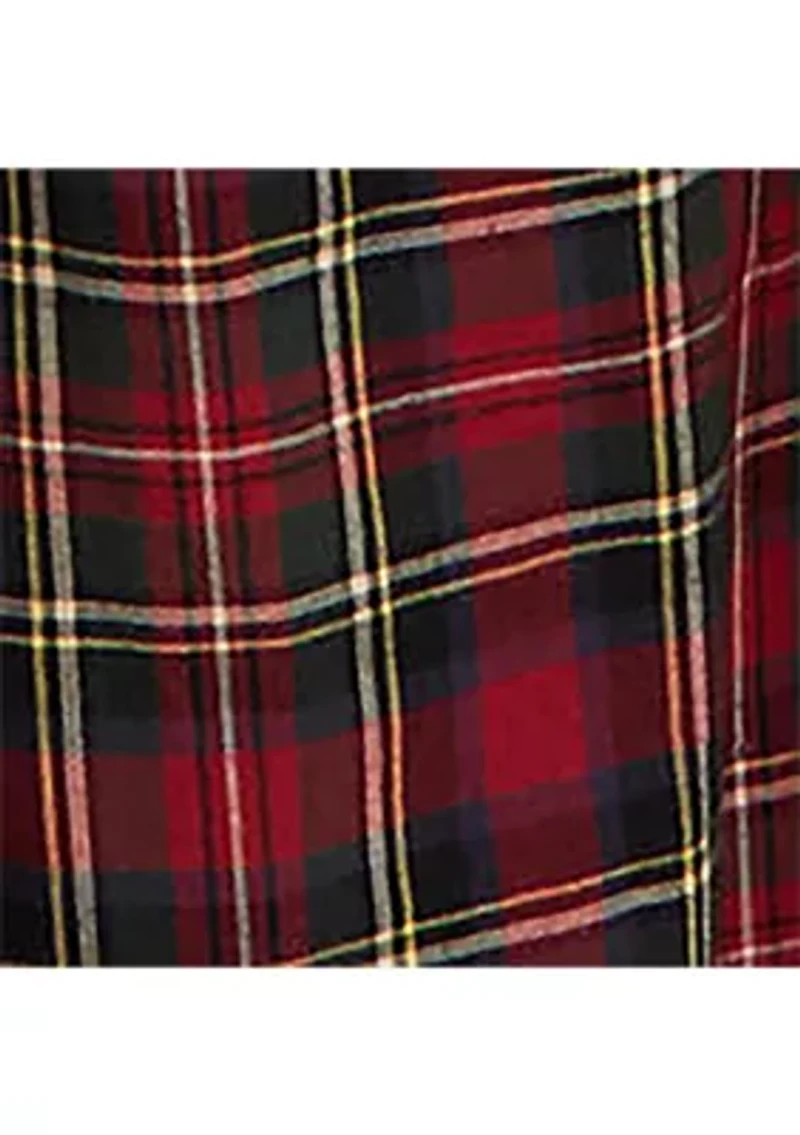 Girls 2-6x Plaid Ruffled Cotton Poplin Dress