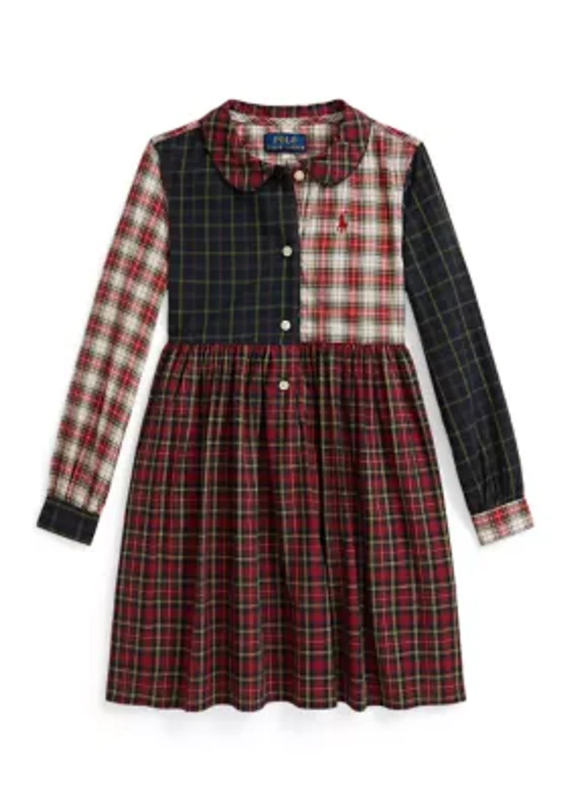 Girls 2-6x Plaid Cotton Poplin Shirtdress