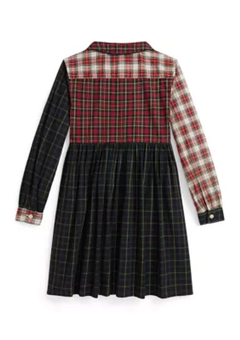 Girls 2-6x Plaid Cotton Poplin Shirtdress