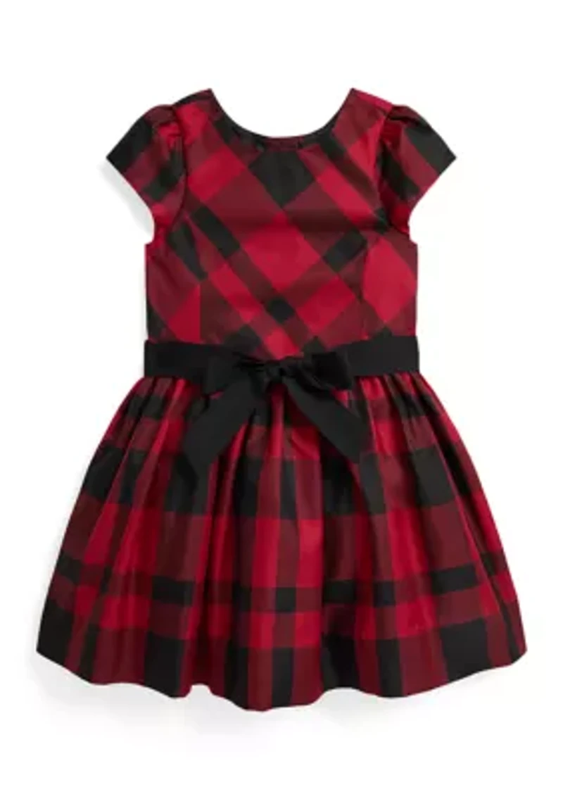 Girls 2-6x Plaid Taffeta Dress