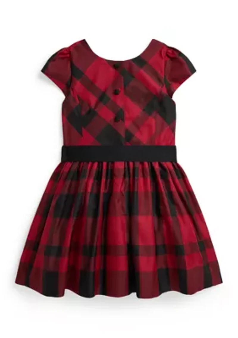 Girls 2-6x Plaid Taffeta Dress