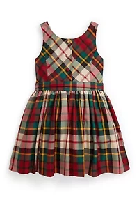 Girls 2-6x Plaid Taffeta Dress