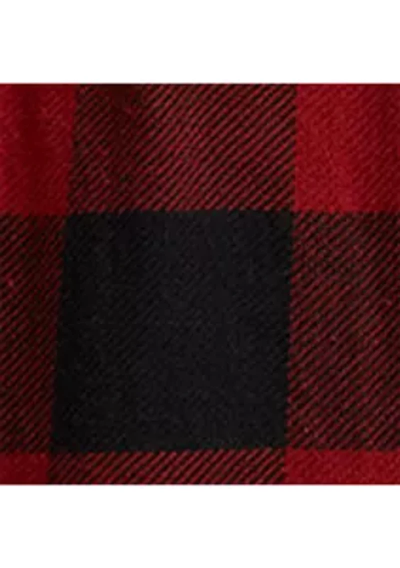 Girls 2-6x Buffalo Check Ruffled Cotton Twill Dress