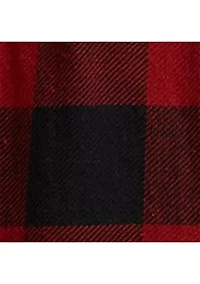 Girls 2-6x Buffalo Check Ruffled Cotton Twill Dress