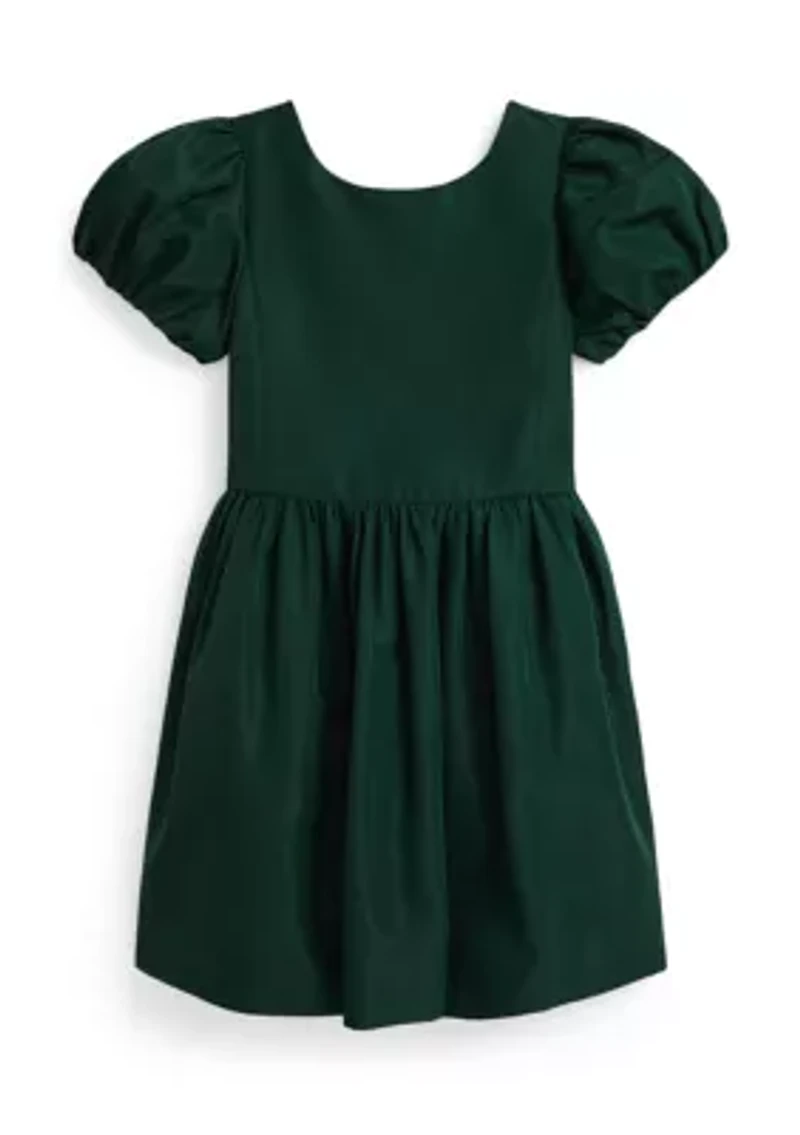 Girls 2-6x Balloon-Sleeve Taffeta Dress