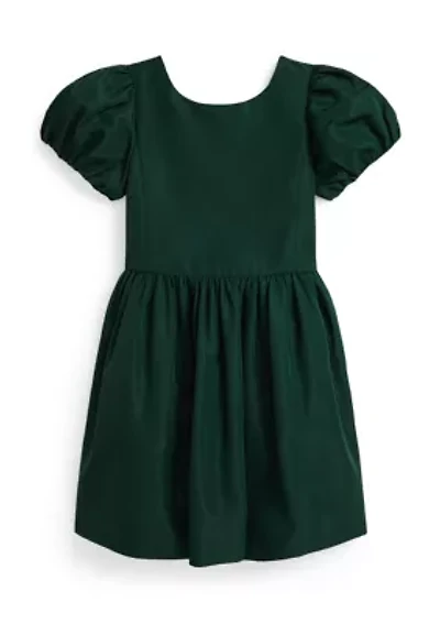 Girls 2-6x Balloon-Sleeve Taffeta Dress
