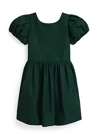 Girls 2-6x Balloon-Sleeve Taffeta Dress