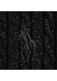 Girls 2-6x Metallic Mini-Cable Polo Sweater Dress