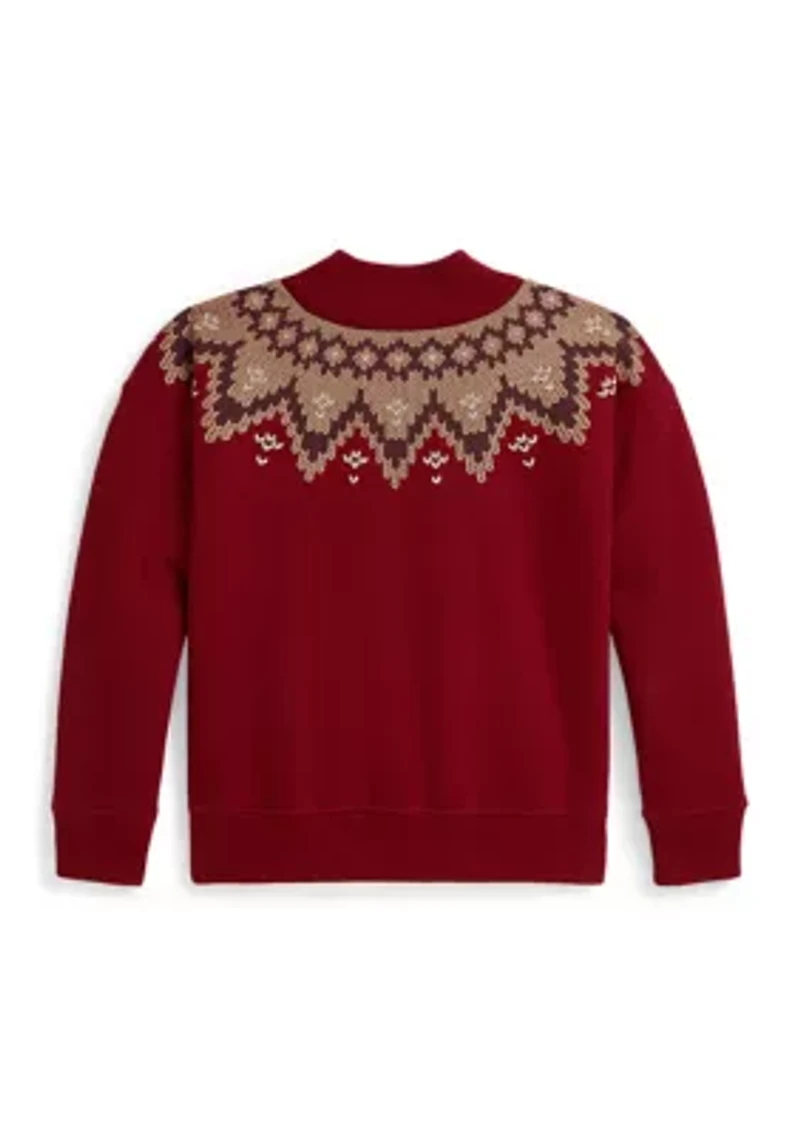 Girls 2-6x Fair Isle Fleece Boxy Sweatshirt