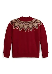 Girls 2-6x Fair Isle Fleece Boxy Sweatshirt