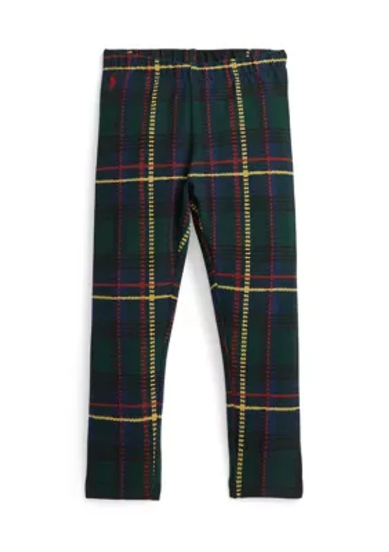 Girls 4-6x Plaid Stretch Jersey Leggings