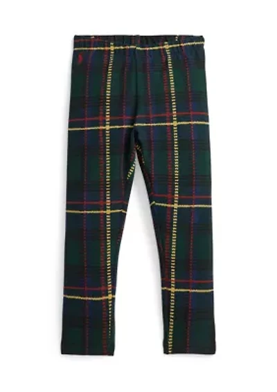 Girls 4-6x Plaid Stretch Jersey Leggings