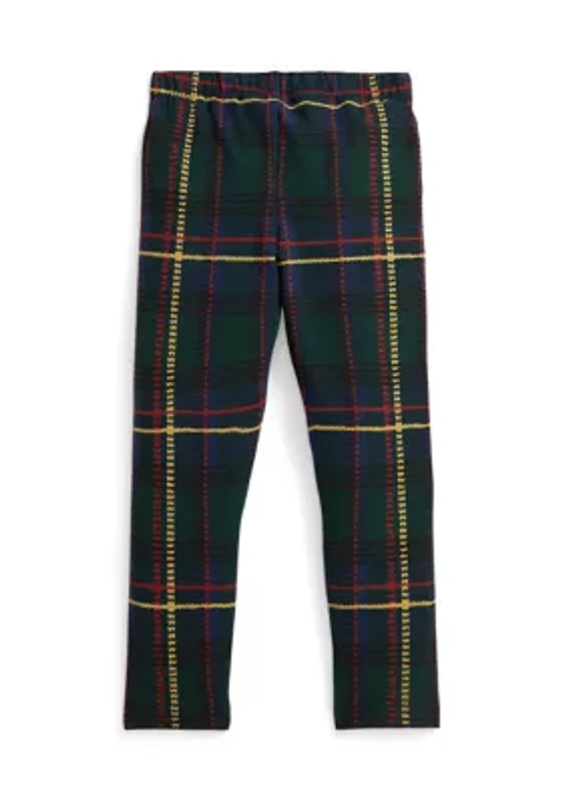 Girls 4-6x Plaid Stretch Jersey Leggings