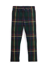 Girls 4-6x Plaid Stretch Jersey Leggings