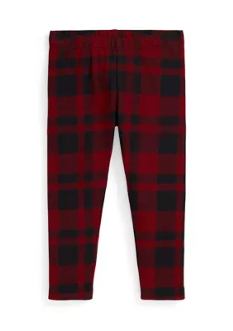 Girls 4-6x Plaid Stretch Jersey Leggings