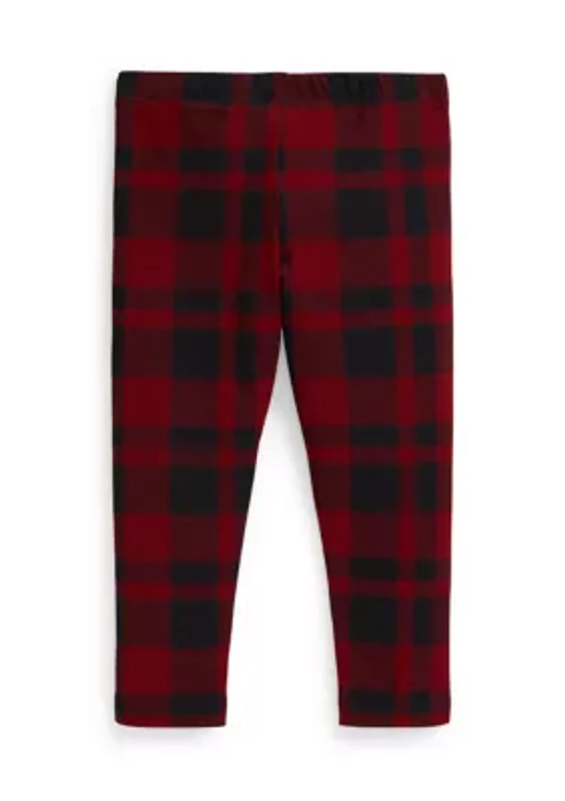Girls 4-6x Plaid Stretch Jersey Leggings
