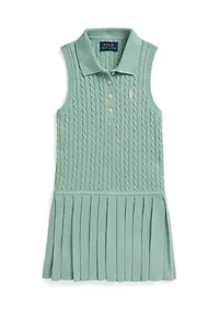 Girls 2-6x Mini-Cable Cotton Polo Dress