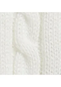 Girls 2-6x Polo Bear Cable Cotton V-Neck Cardigan