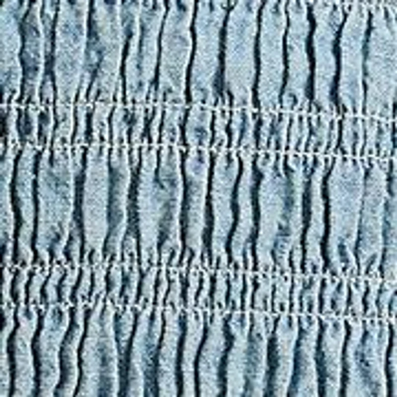 Girls 2-6x Blueberry-Overlay Indigo Chambray Dress