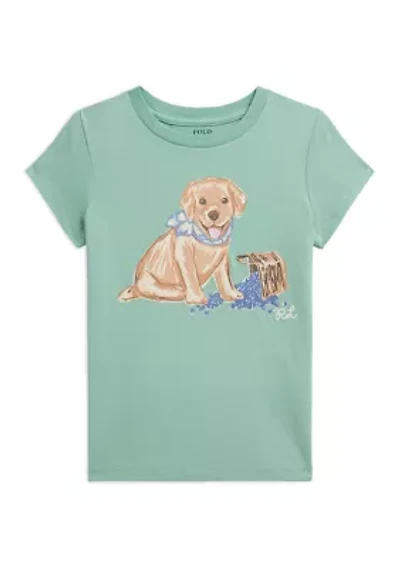 Girls 2-6x Dog-Print Cotton Jersey T-Shirt