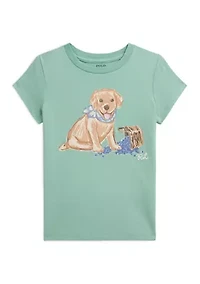 Girls 2-6x Dog-Print Cotton Jersey T-Shirt