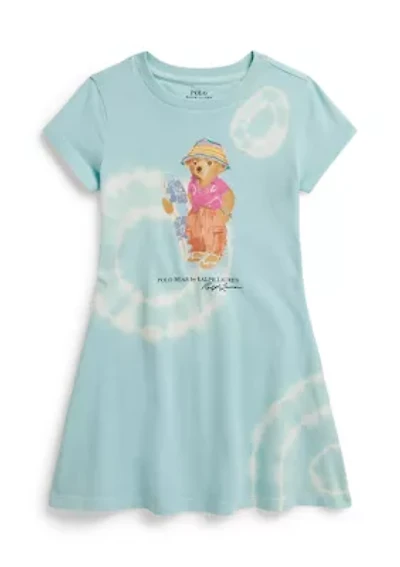 Girls 2-6 Tie-Dye Polo Bear Cotton Jersey Dress