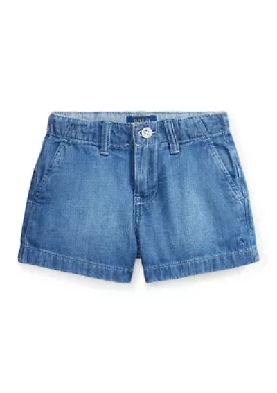 Girls 4-6x Indigo Cotton Denim Shorts