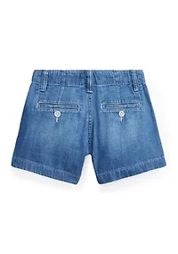 Girls 4-6x Indigo Cotton Denim Shorts