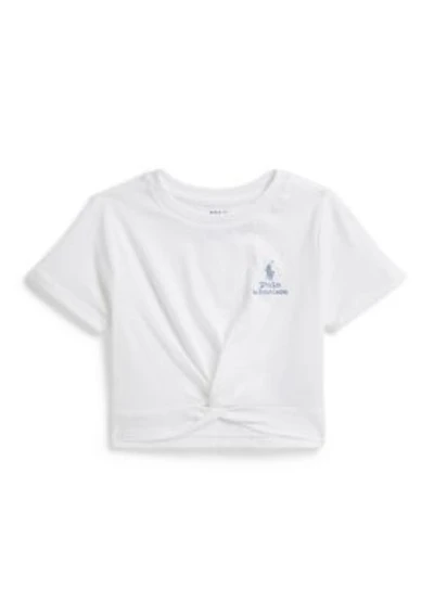 Girls 2-6 Logo Knot-Front Cotton Boxy T-Shirt